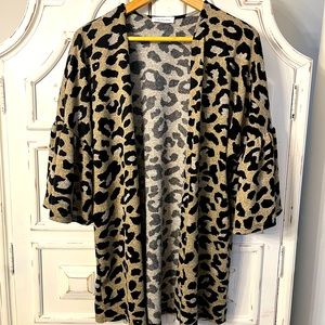 Leopard Print Cardigan NWOT